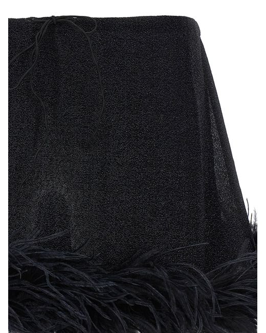 Oseree Black Lumiere Plumage Skirts