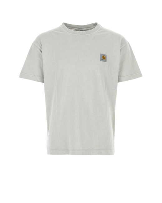 Carhartt Gray Light Cotton Oversize/Nelson T-Shirt for men