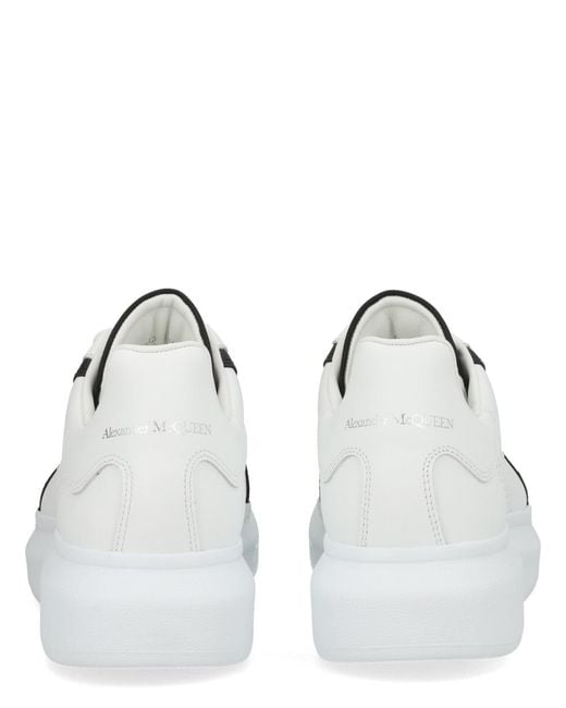 McQueen White Oversize Sneaker Calf Leather Trainers for men
