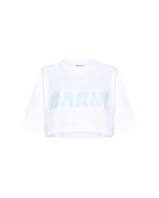 Marni White T-shirts And Polos