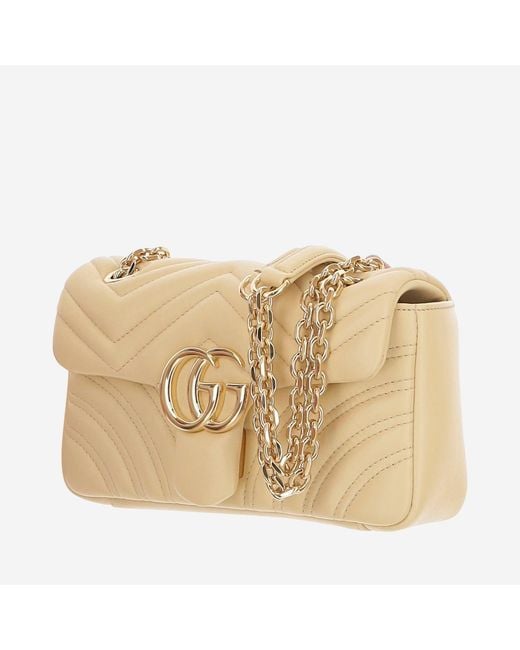 Gucci Natural Shoulder Bag Lamb