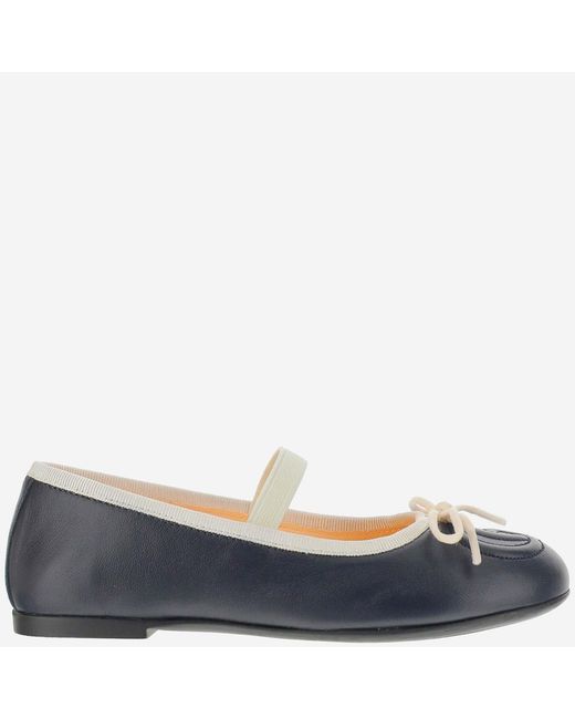 Gucci Blue Ballet Flats Lambskin Ballerinas