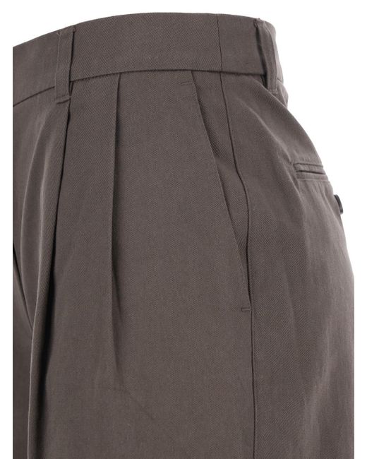 DUNST Gray Tailored Trousers With Front Pleats