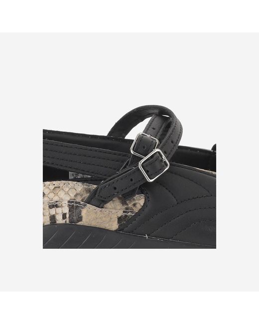 PUMA Black Ballet Flats Speedcat Animal Print Leather And Fabric