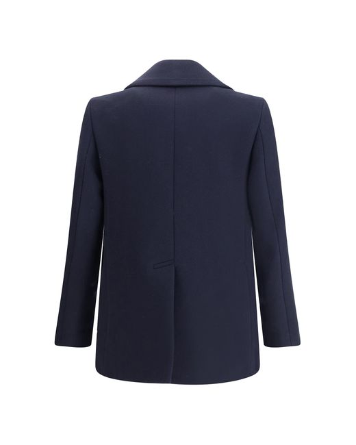 Givenchy Blue Double-Breasted Coat for men