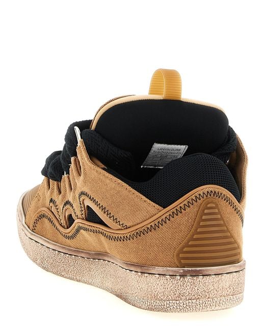 Lanvin Brown Lace Up Sneakers for men