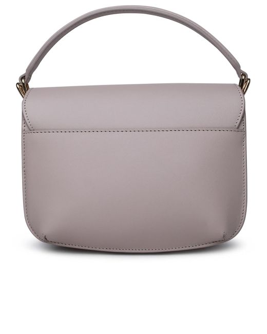 A.P.C. Gray Dove Grey Leather Bag
