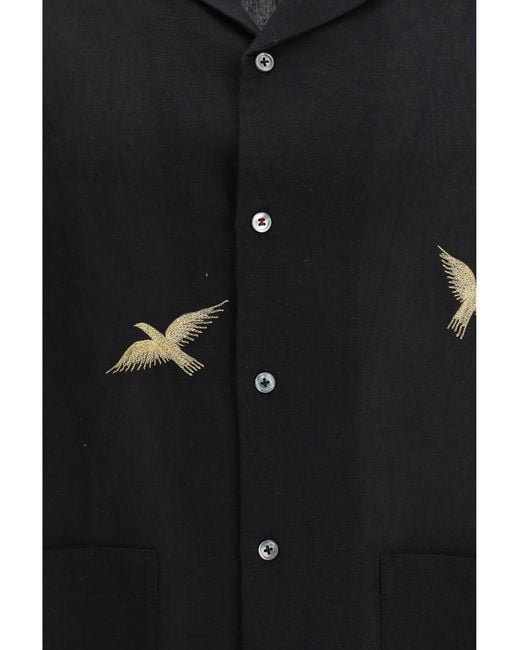 BAZISZT Black Columbus Shirt Cotton; True Hemp for men