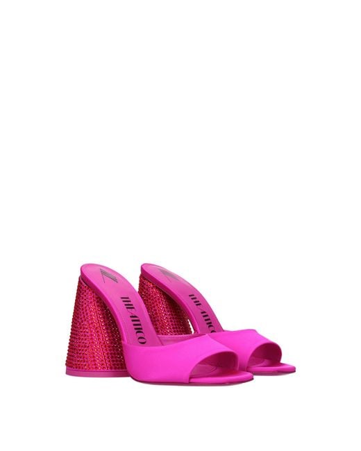 The Attico Pink Satin Platform Sandals