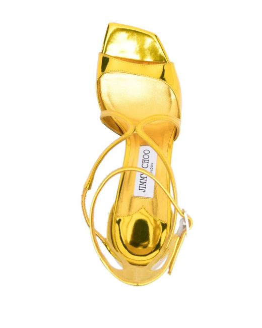 Jimmy Choo Yellow Azia 95mm Sandals