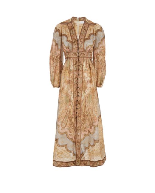 Zimmermann Natural Wanderlust Linen Dress