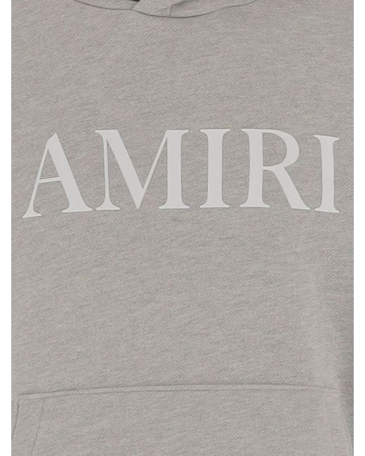 Amiri Gray Cotton Sweatshirt With Logo for men