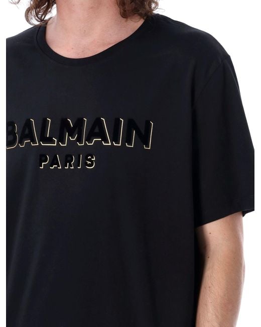 Balmain Logo Gold in for Men Lyst