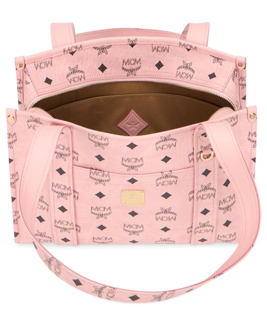 MCM Pink Tote Bag Polyurethane