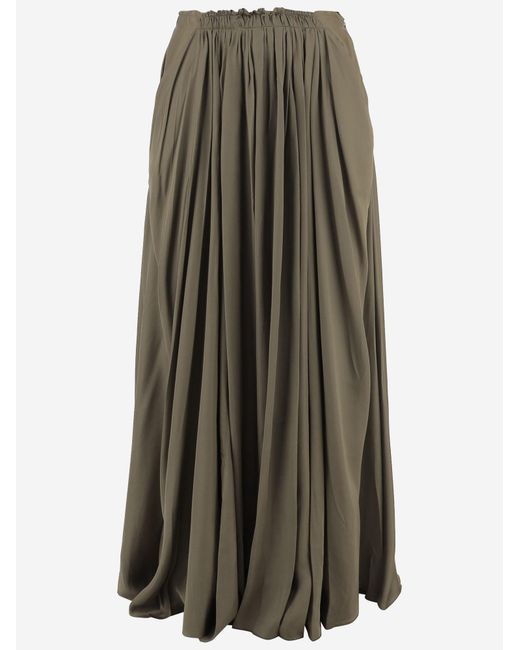 Sa Su Phi Multicolor Long Pleated Skirt Cotton