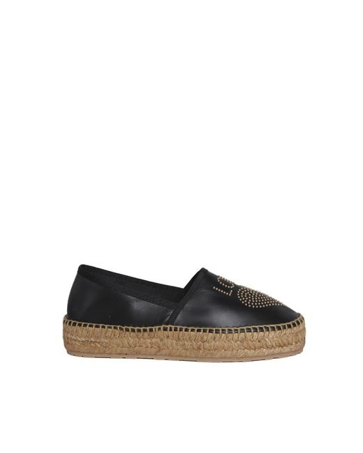 Love Moschino Espadrilles In Black Fabric Without Laces | Lyst