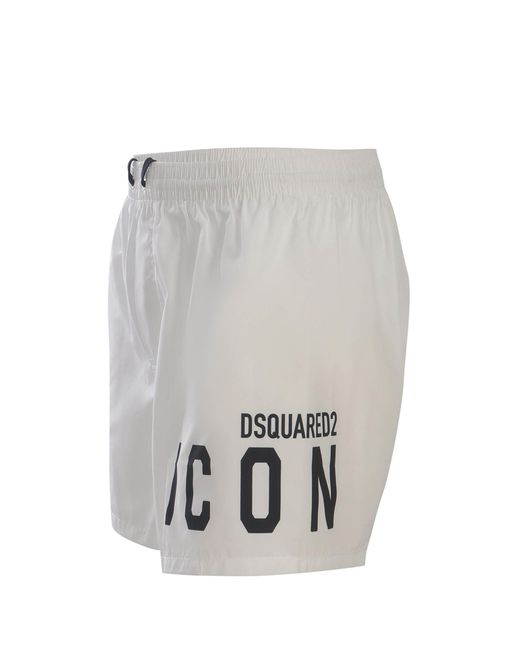 DSquared² White Swimsuit "Icon" for men