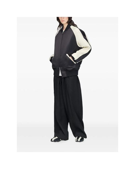 Adidas Black Bomber Jacket-Neutrals Polyester for men