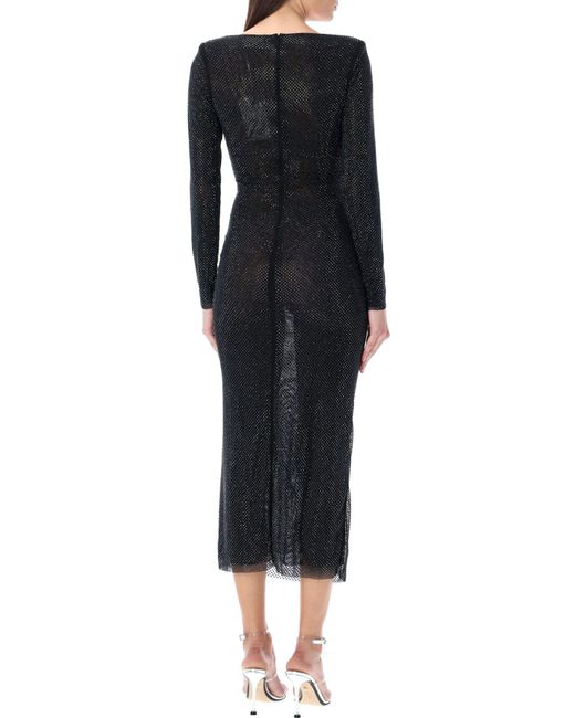 Self-Portrait Black Midi Dress