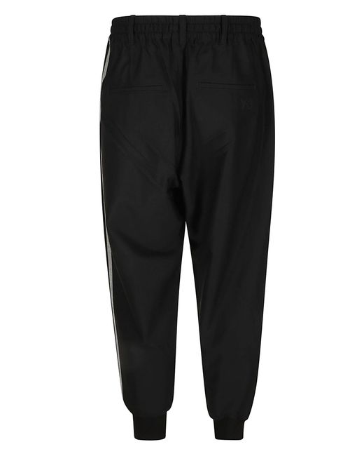 Y3 Stripe Sided Track Pants in Black for Men Lyst