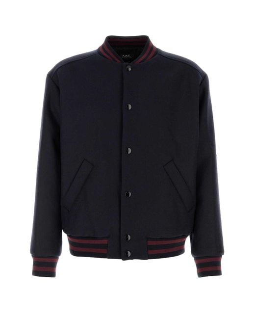 Midnight Wool Blend Bomber Jacket in Blue for Men Lyst UK