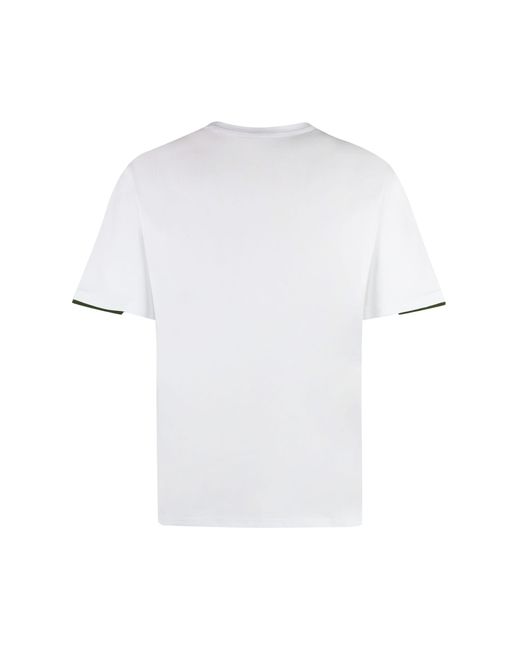 K-Way White Fantome Cotton Crew-Neck T-Shirt for men