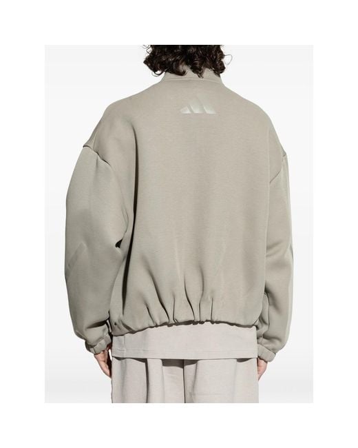 Adidas Gray Track Jacket Cotton Performance for men