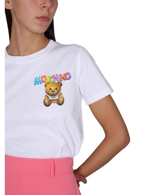 Moschino White Teddy Bear T-shirt