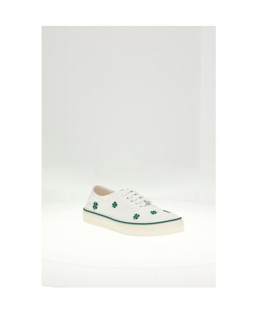 Dior White Sneakers Cotton- Upper: Trainers