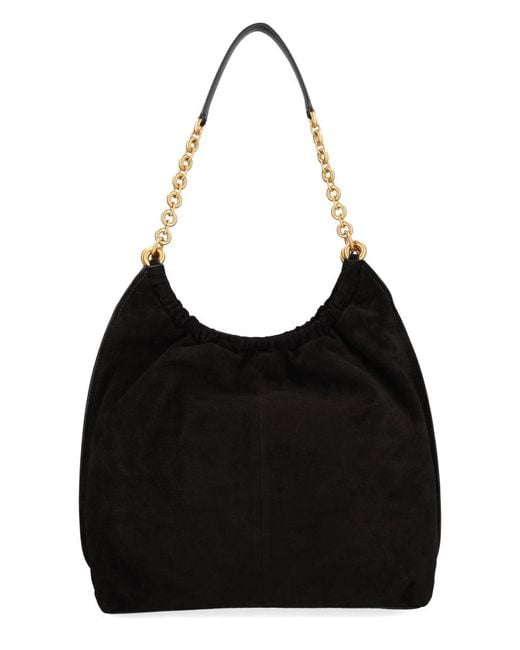 MICHAEL Michael Kors Black Shoulder Bag Indie Large Calf Leather