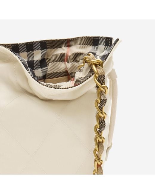 Burberry Natural Shoulder Bag Reversible Nylon Polyamide