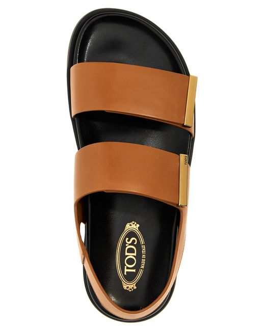 Tod's White 'N6M' Sandals