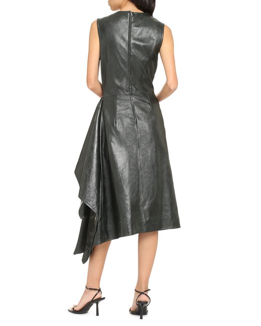 Bottega Veneta Black Leather Dress