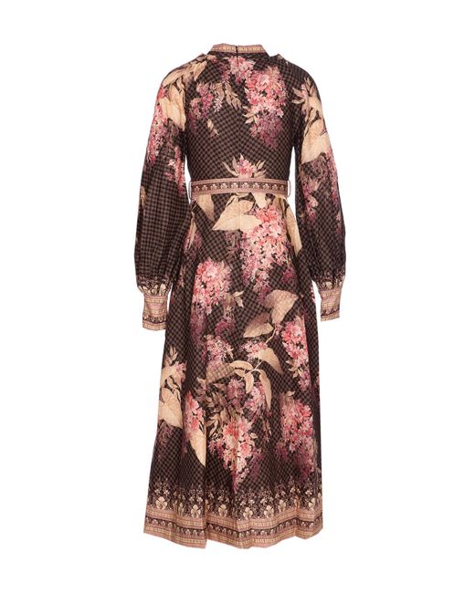 Zimmermann Multicolor Illuminate Buttoned Midi Dress