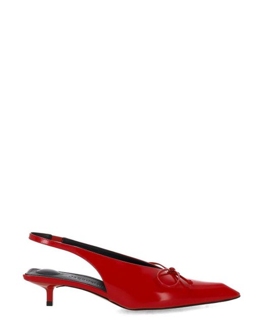 Jacquemus Red The Low Cubisto Slingbacks