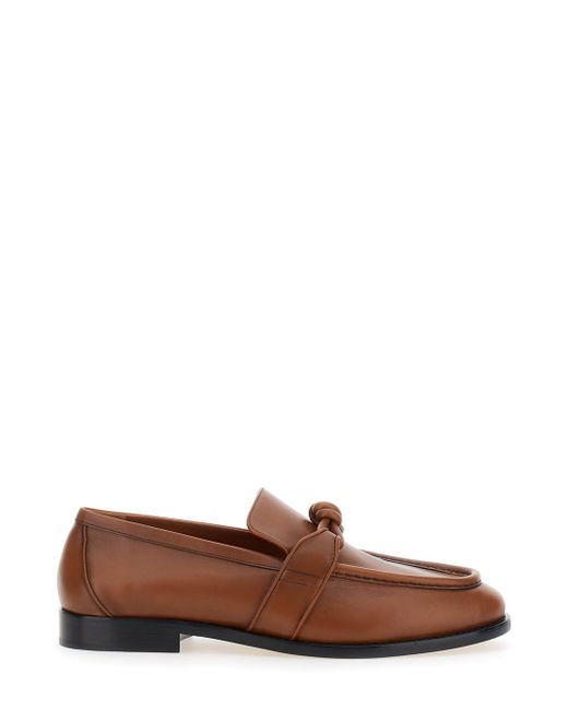 Bottega Veneta Brown Loafers With Knot Detail On The Front for men