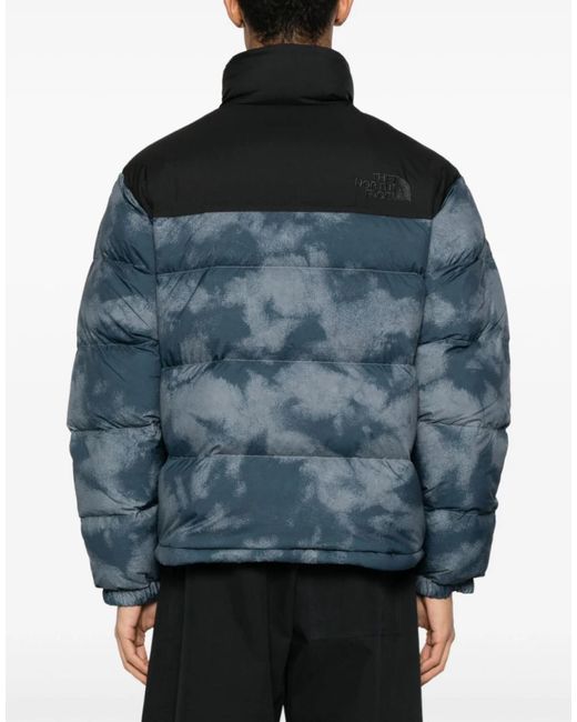 The North Face Blue 92 Crinkle Reversible Nuptse Down Jacket Clothing Coats for men