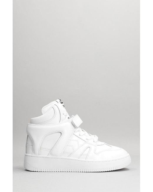 Isabel Marant Brooklee Sneakers In Leather in White - Save 1% | Lyst