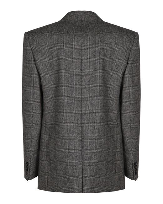 Saint Laurent Black Flannel Jacket Prince Of Wales Wool Suit & Dinner for men