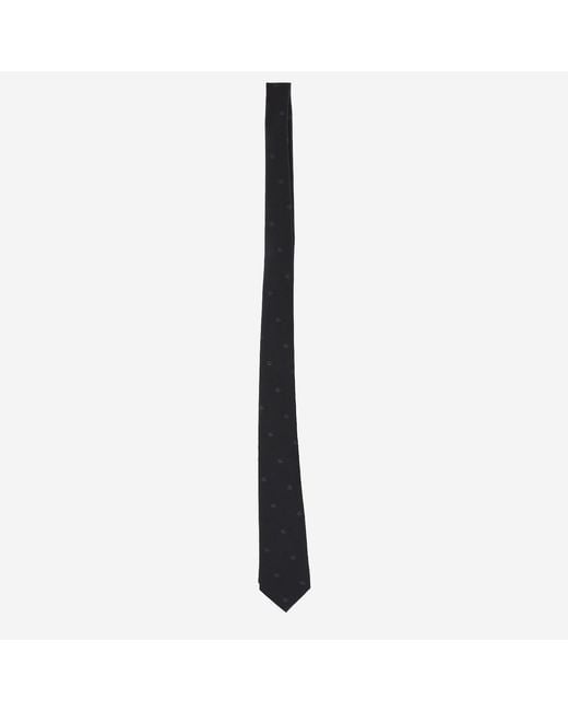 Gucci Black Silk Jacquard Tie Double G Ties & Bow for men