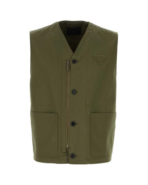 Prada Green Jackets And Vests for men