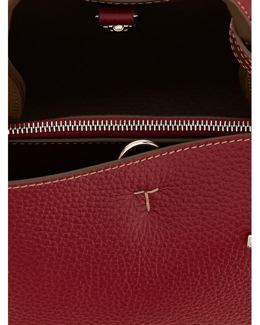 Tod's Red Micro Leather Handbag
