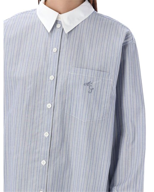 Acne Gray Stripe Shirt