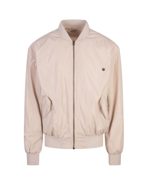 A PAPER KID Pink Sand Technical Fabric Bomber Jacket With Logo