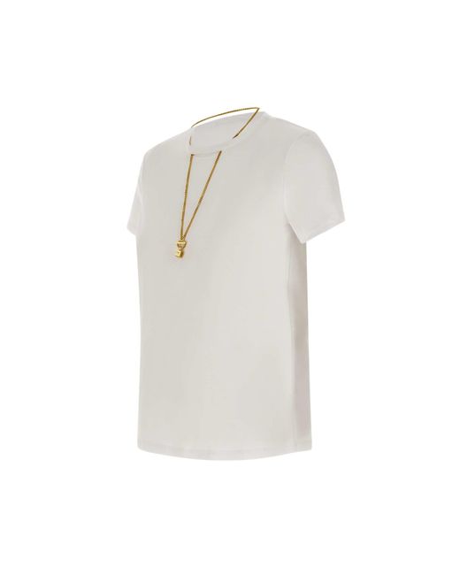 Elisabetta Franchi White Urban Cotton Jersey T-Shirt