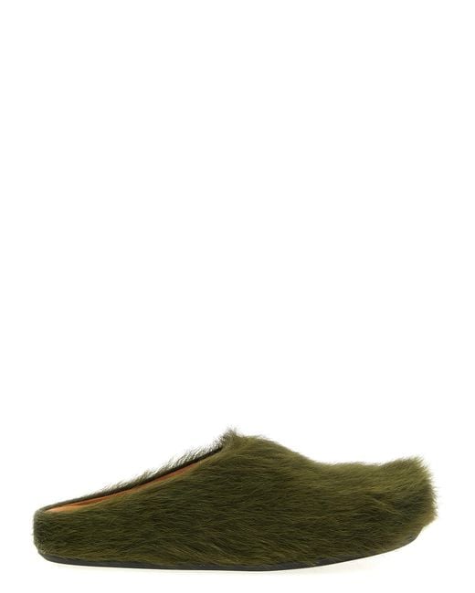 Marni Green Calfskin Mules for men