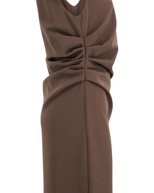P.A.R.O.S.H. Brown Dresses Polyester