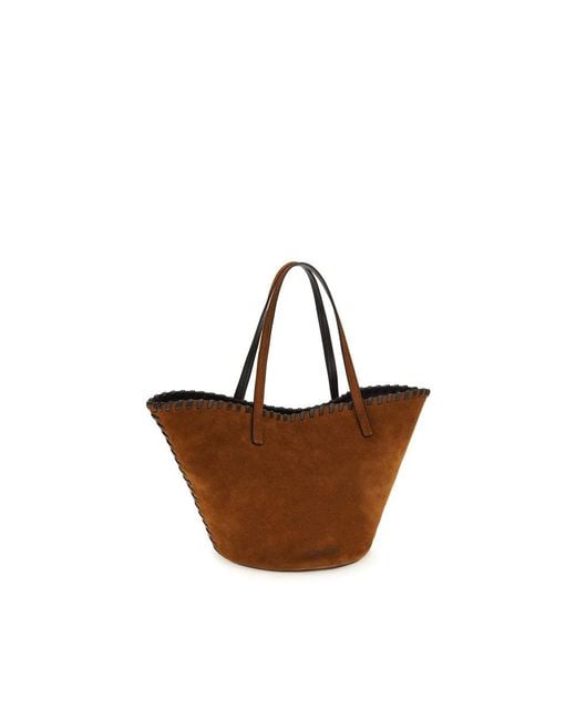 Staud Brown Calf Leather Bos Taurus Handbag Bag