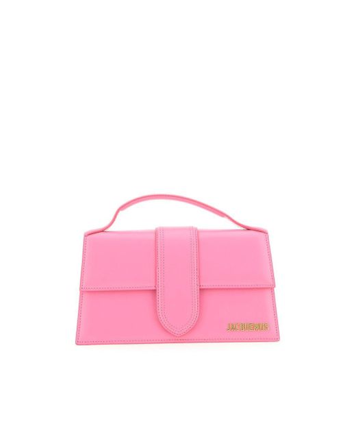 Jacquemus Pink Le Grand Logo Lettering Tote Bag