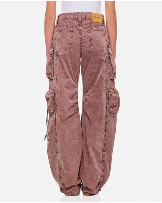 The Attico Red Fern Long Trousers Natural Marble